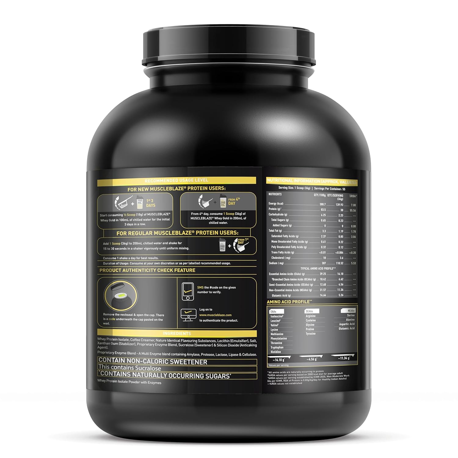 MuscleBlaze Whey Gold 2kg