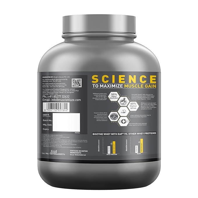 MuscleBlaze Biozyme Performance Whey 2kg