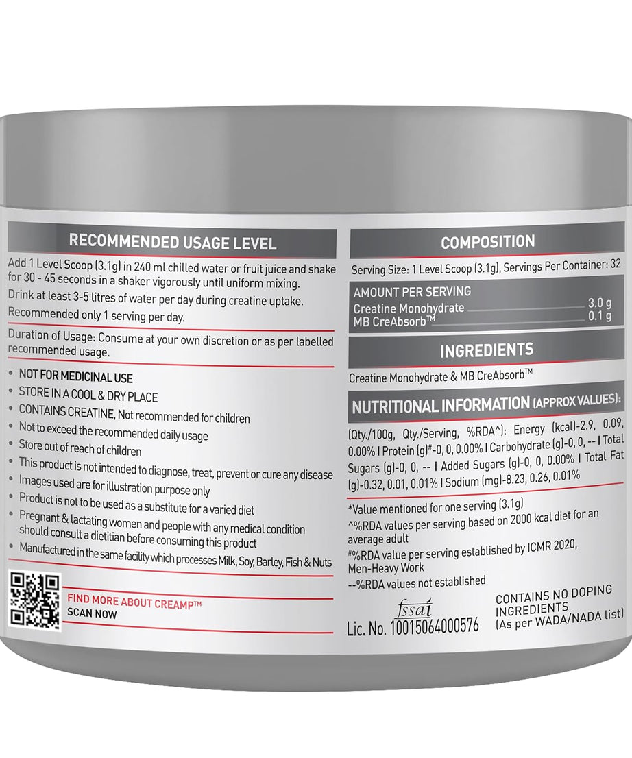 MuscleBlaze Creamp 100g