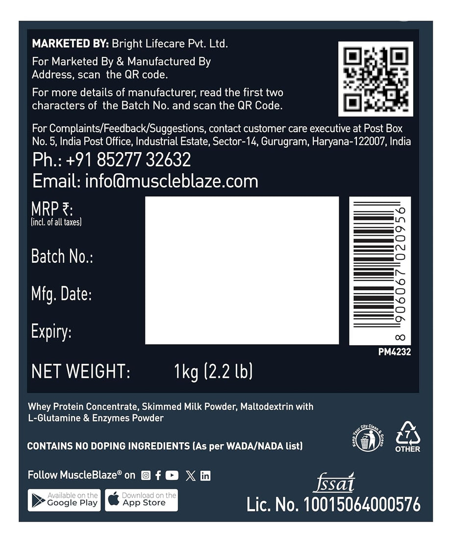 MuscleBlaze Mass Gainer XXL 1kg