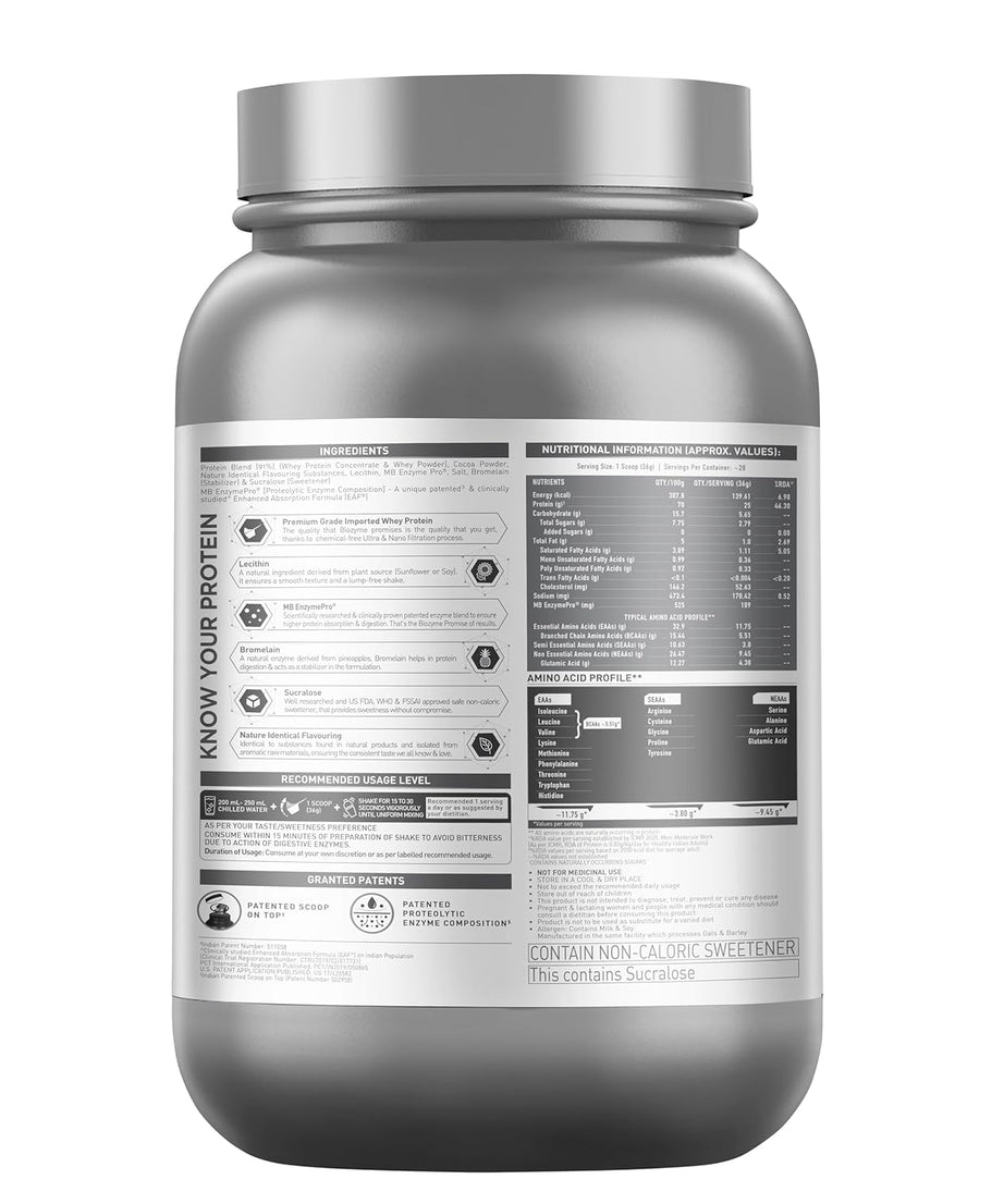 MuscleBlaze Biozyme Performance Whey 1kg