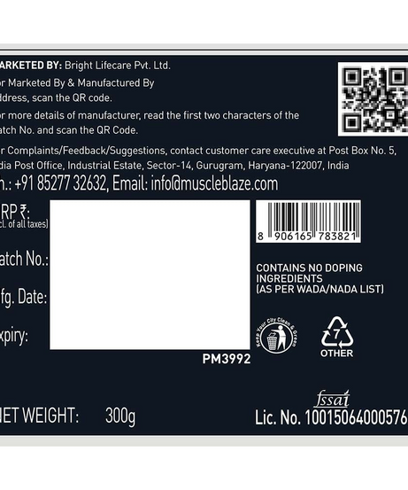 MuscleBlaze WrathX Pump 30servings