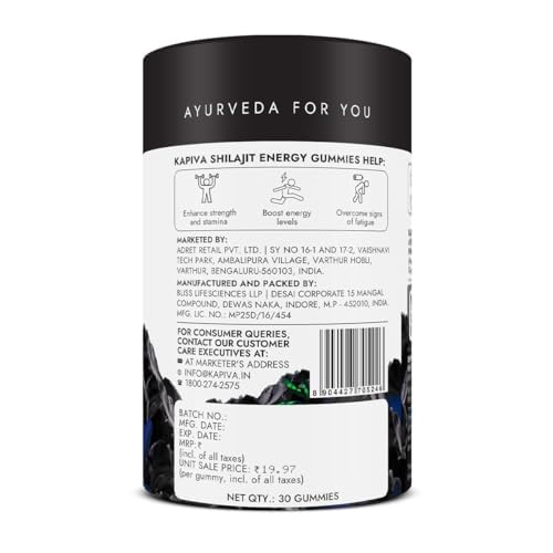 Kapiva Shilajit Energy Gummies 30gummies