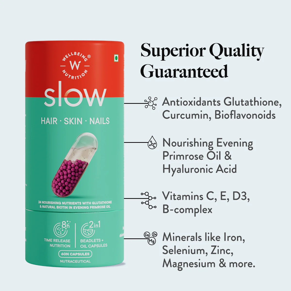 Wellbeing Nutrition Slow Hair-Skin-Nails
