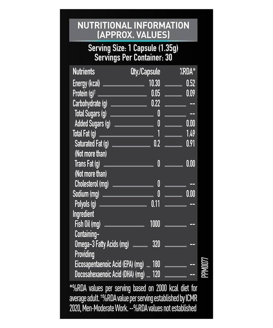 MuscleBlaze Fish Oil 1000mg