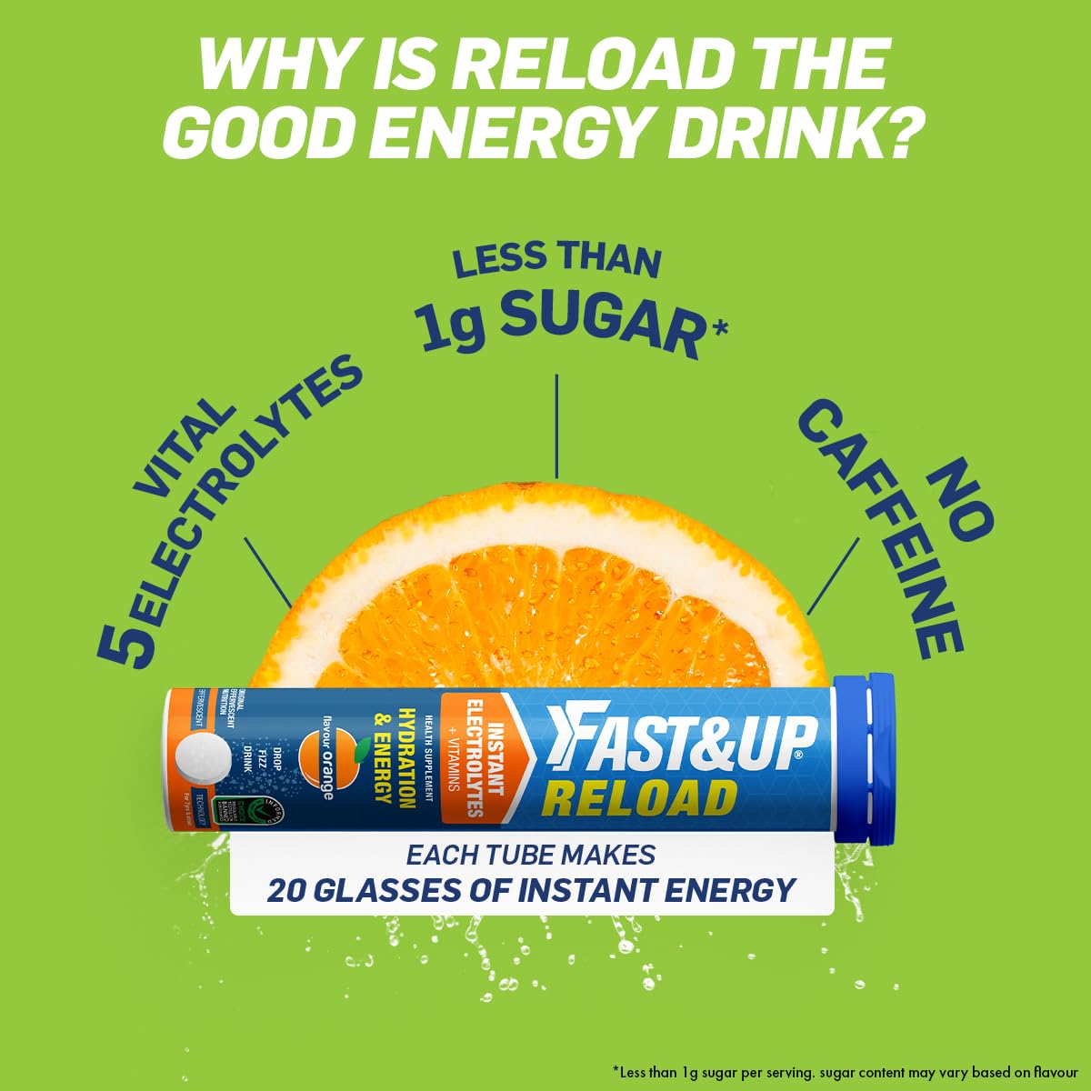 Fast&Up Reload Instant Electrolytes 20 Effervescent Tablets