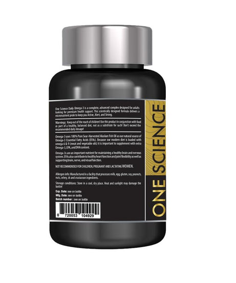 One Science Nutrition Omega-3 Alaskan Fish oil 60 Soft gels