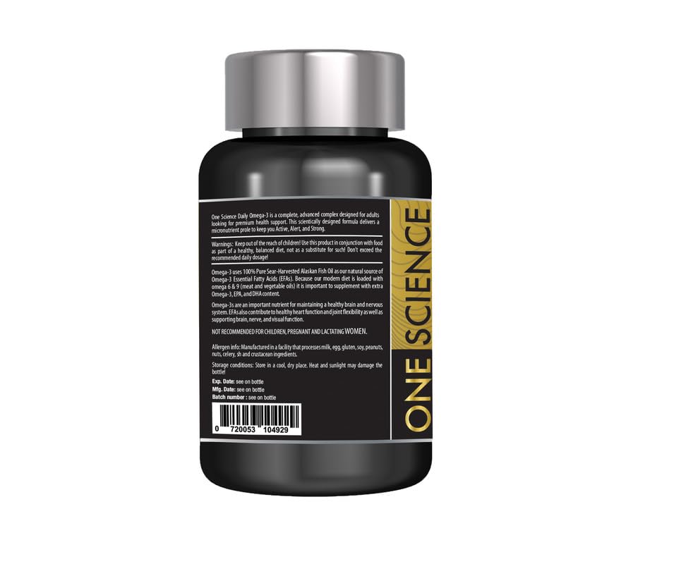 One Science Nutrition Omega-3 Alaskan Fish oil 60 Soft gels