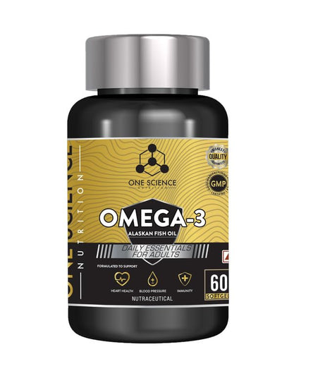 One Science Nutrition Omega-3 Alaskan Fish oil 60 Soft gels