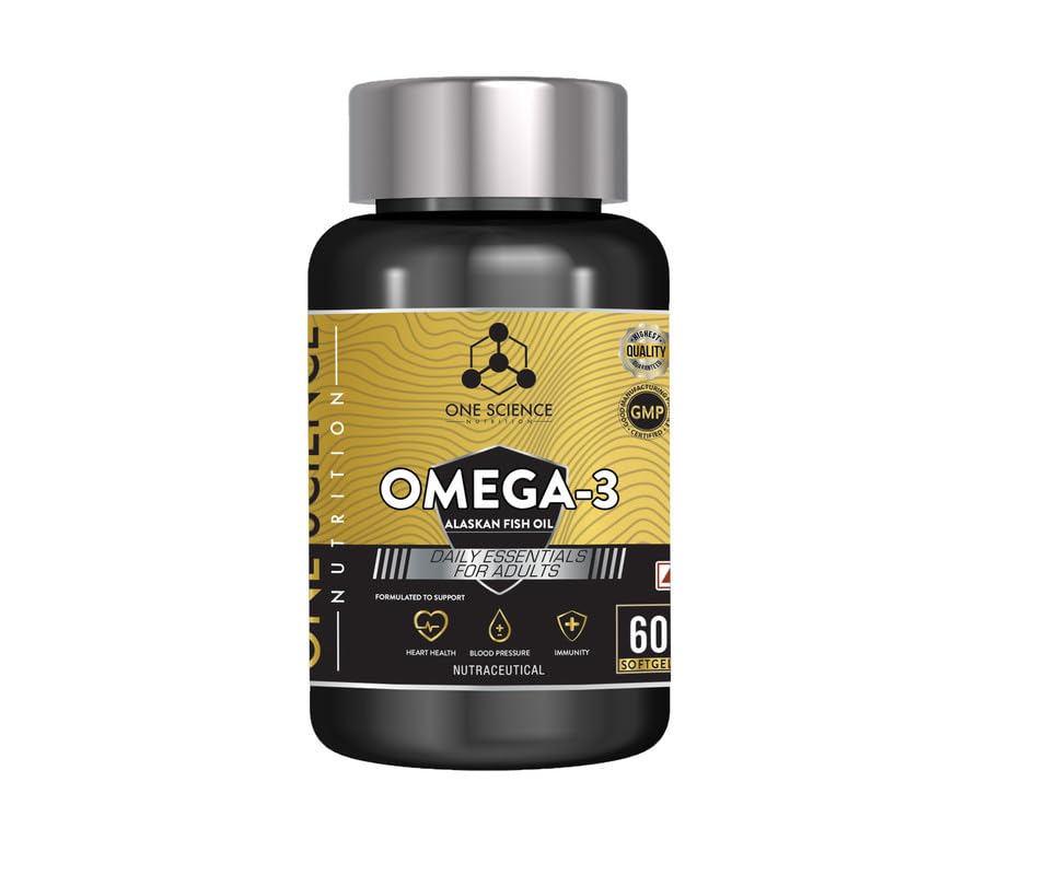 One Science Nutrition Omega-3 Alaskan Fish oil 60 Soft gels