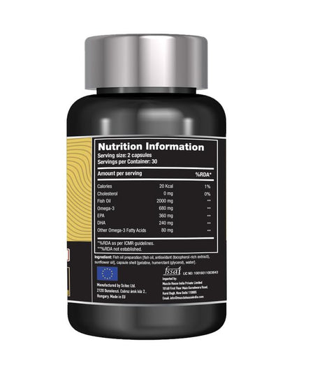 One Science Nutrition Omega-3 Alaskan Fish oil 60 Soft gels