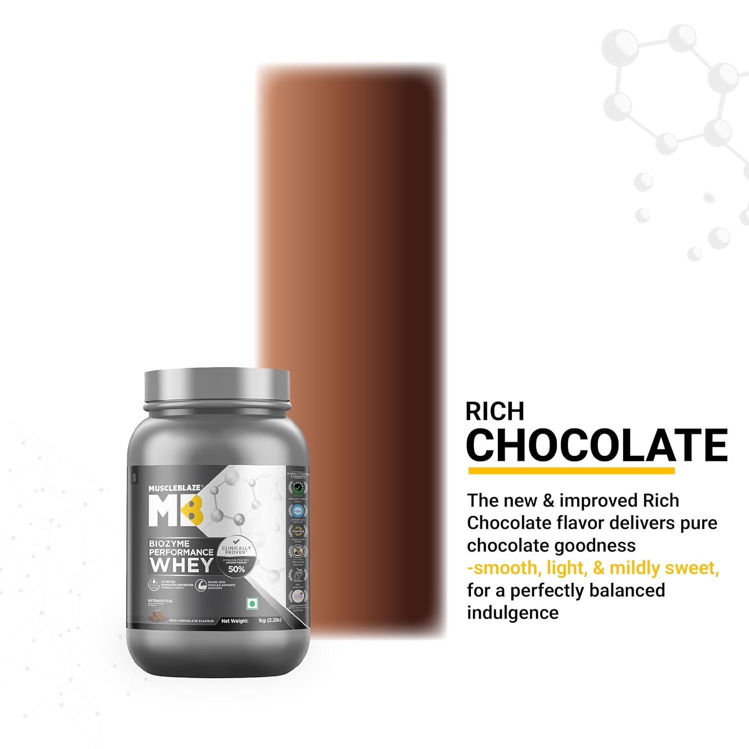 MuscleBlaze Biozyme Performance Whey 1kg