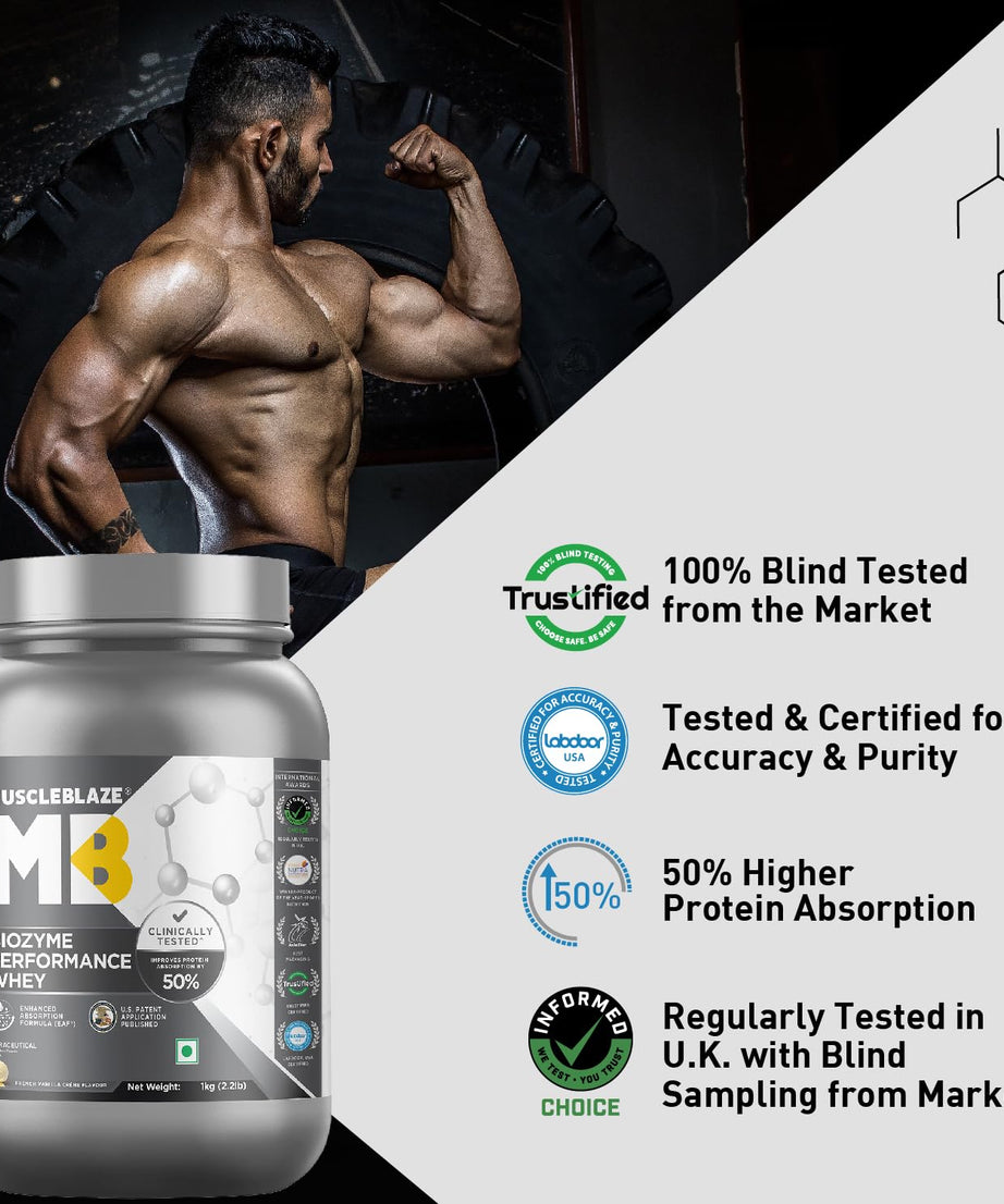 MuscleBlaze Biozyme Performance Whey 1kg