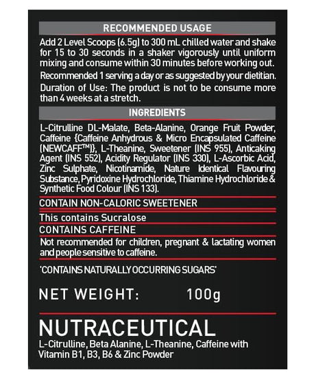 MuscleBlaze Pre Workout 200 Extreme 100g