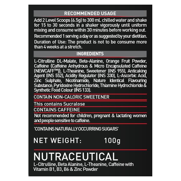 MuscleBlaze Pre Workout 200 Extreme 100g