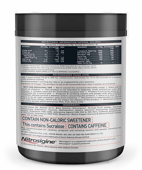 MuscleBlaze WrathX Pump 30servings