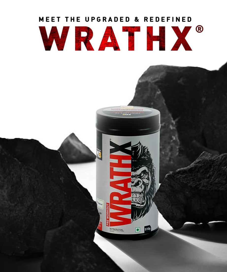 MuscleBlaze Wrathx Pre workout Fruit Fury Flavour 510g