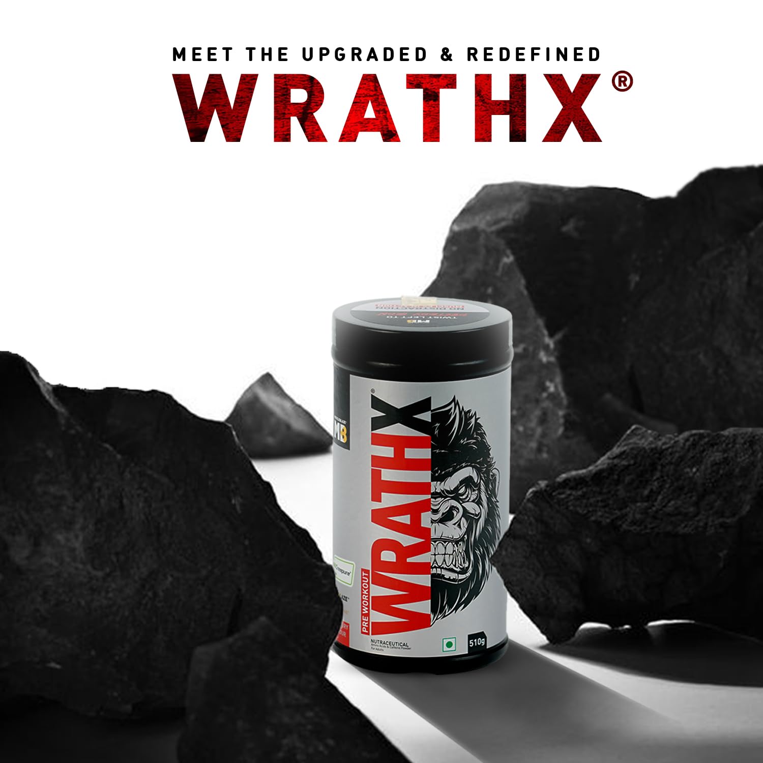 MuscleBlaze Wrathx Pre workout Fruit Fury Flavour 510g