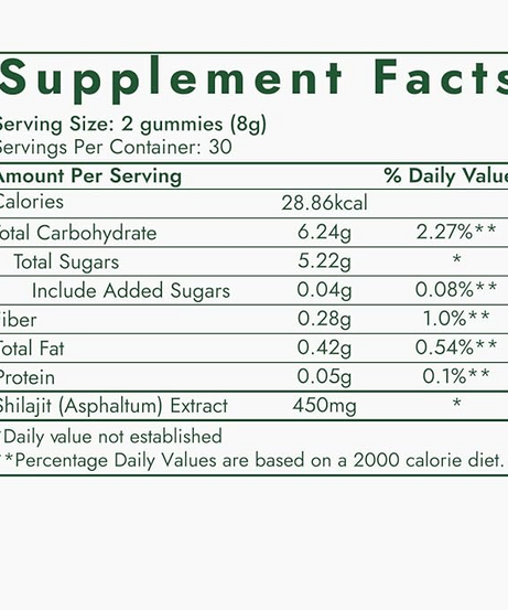 Kapiva Shilajit Energy Gummies 60gummies