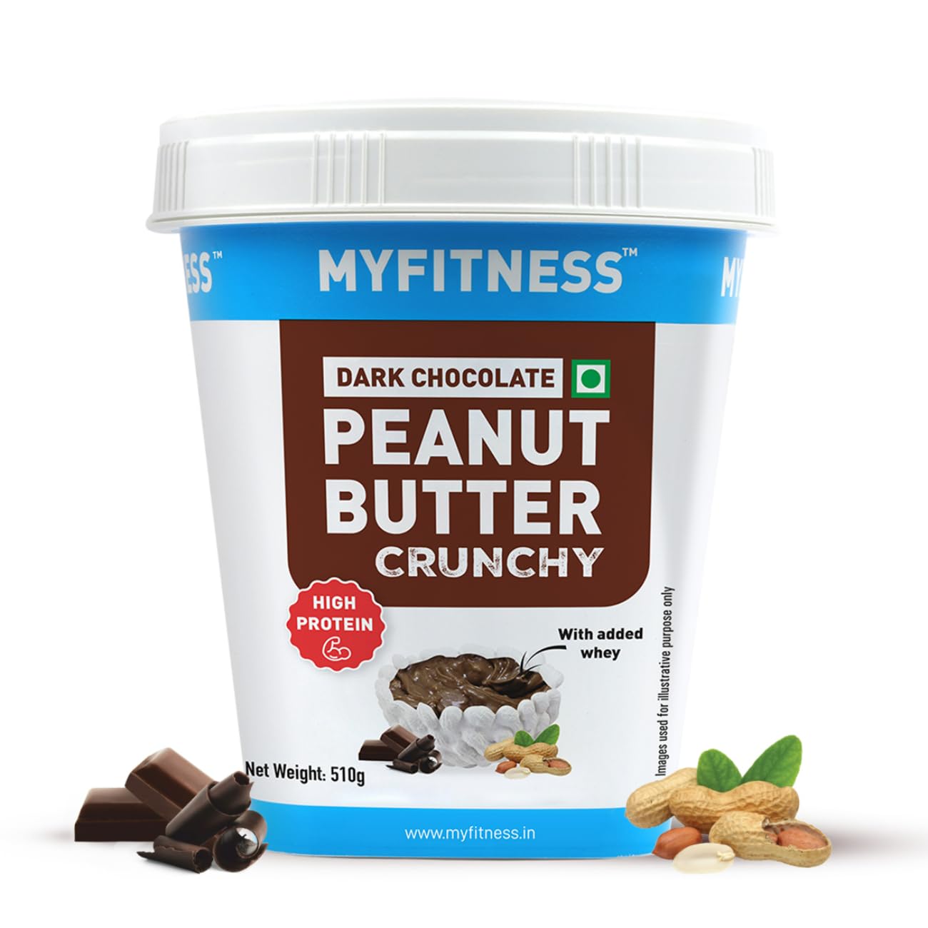 My Fitness Dark Chocolate Peanut Butter Crunchy 510g
