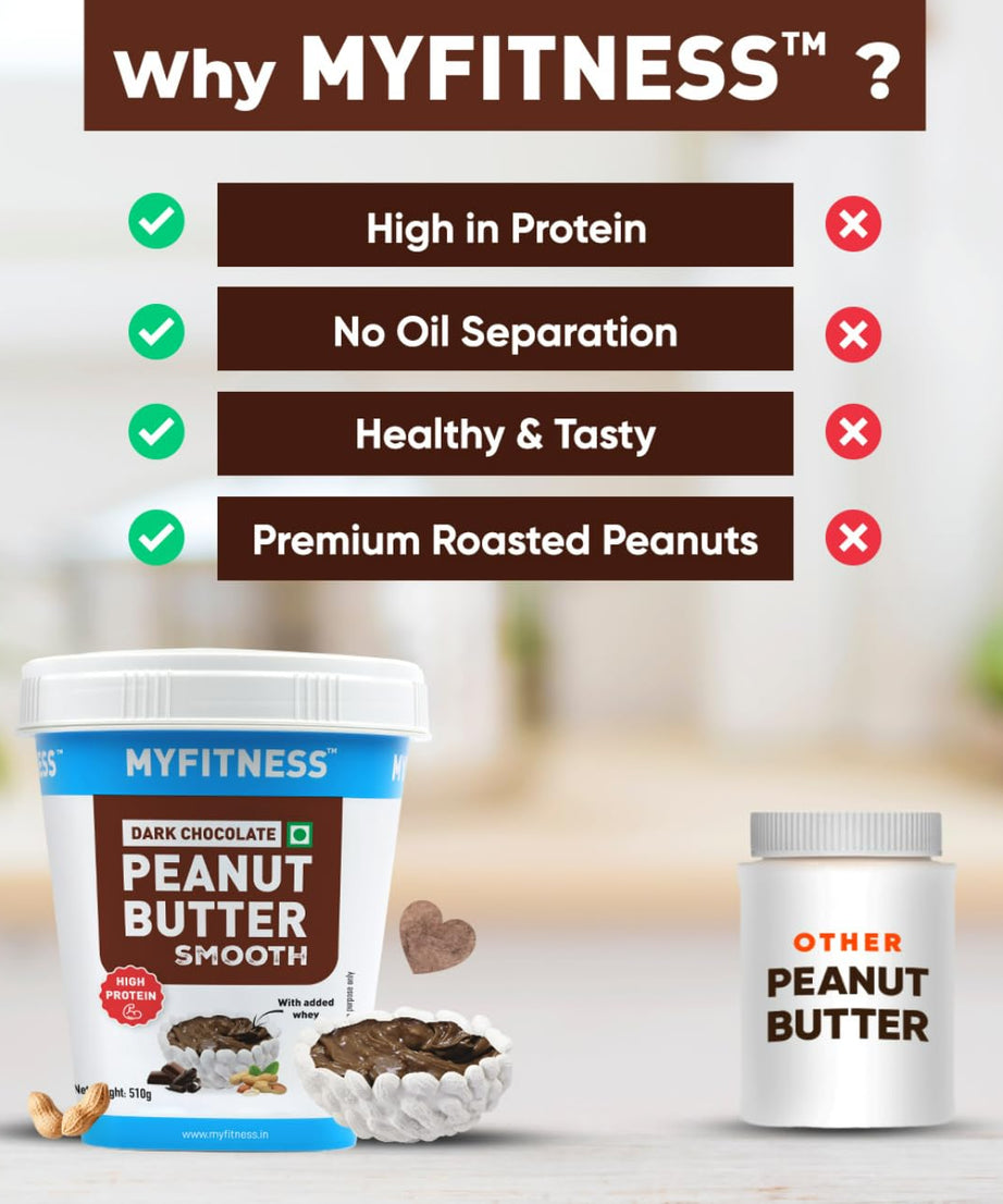My Fitness Dark Chocolate Peanut Butter Smooth 510g