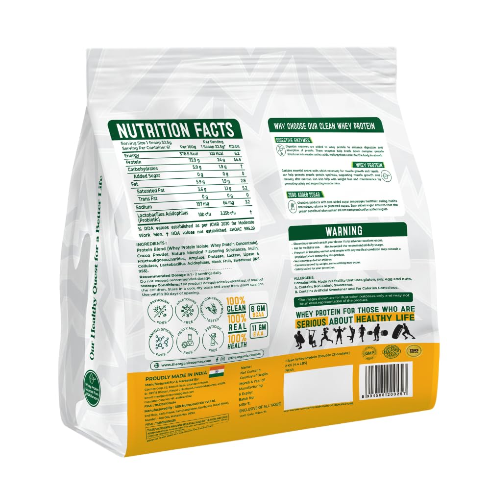 The Organic Cosmos Clean Whey Protein Isolate & Concentrate 2kg