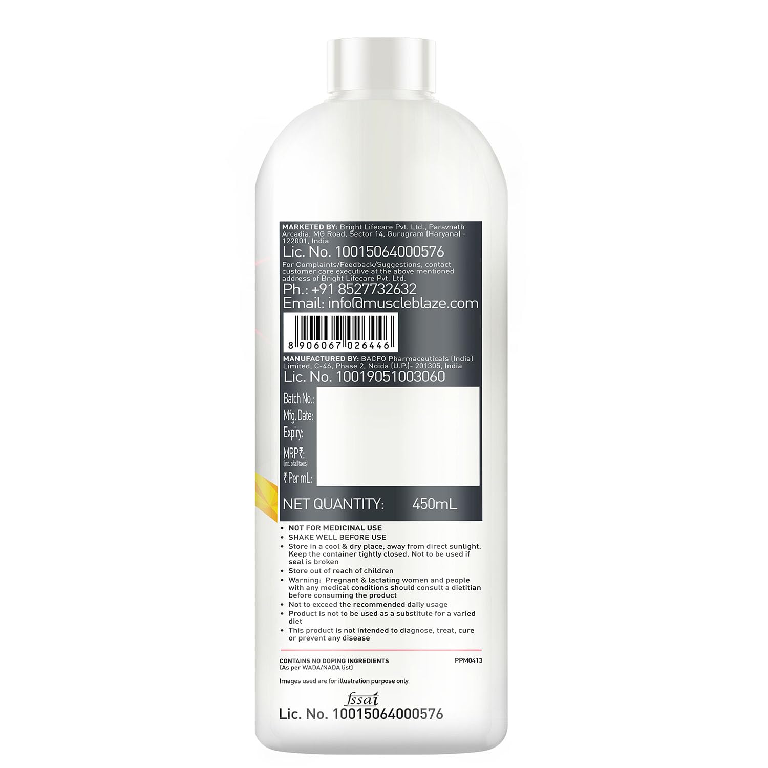 MuscleBlaze L-Carnitine 1100 Mg 450ml