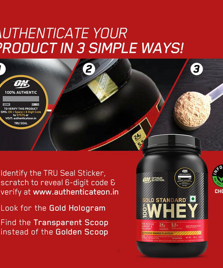 Optimum Nutrition Gold Standard 100% Whey Alphonso Mango Flavour 907g