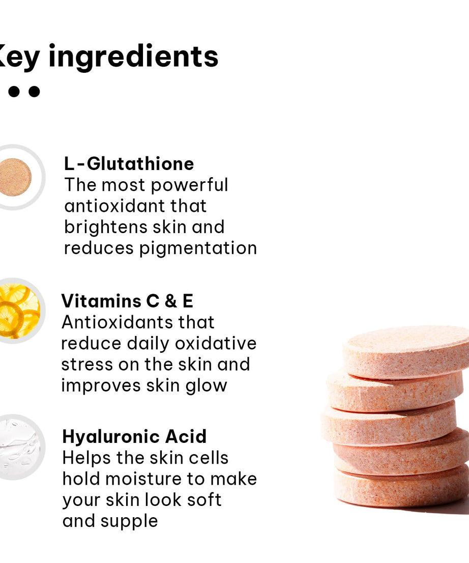 Hk Vitals Skin Glutathione with Vitamin C Orange Flavour 15 Effervescent Tablets