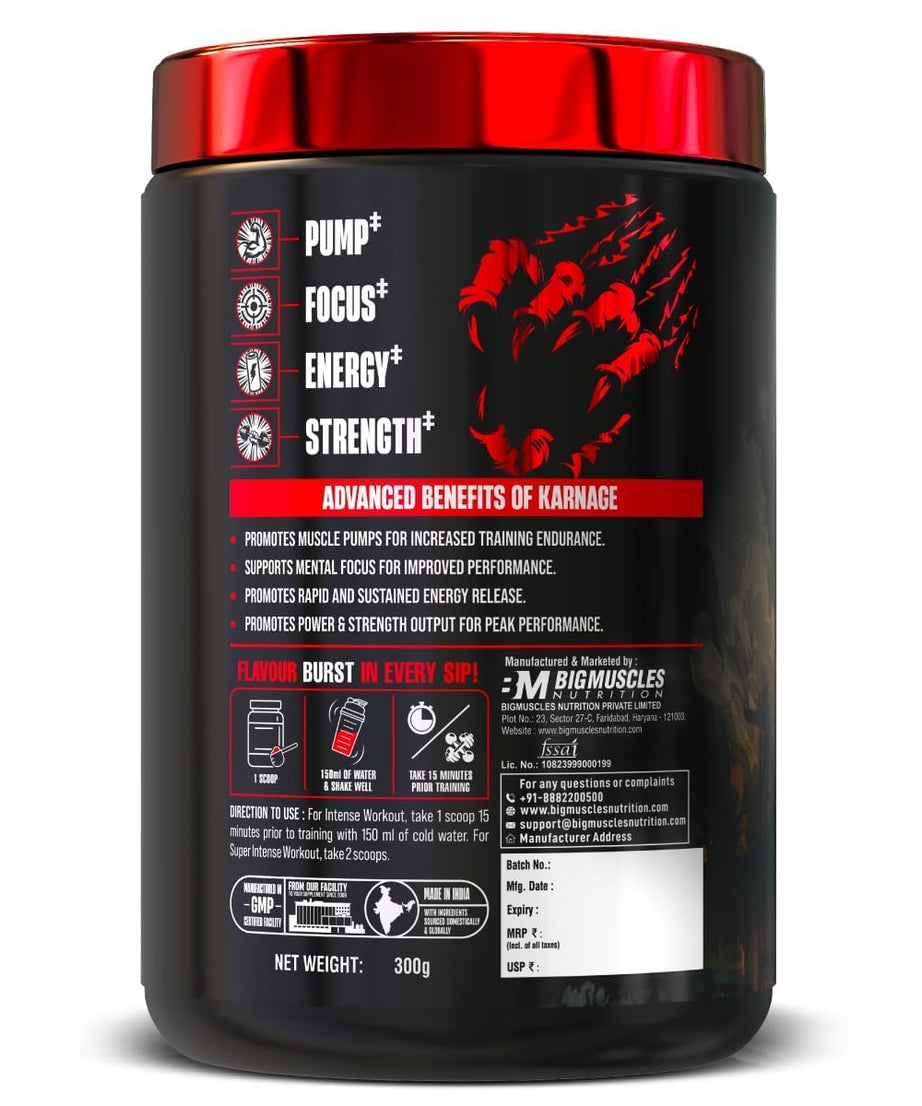 Big Muscles Karnage King Of Pre-Workouts 300g