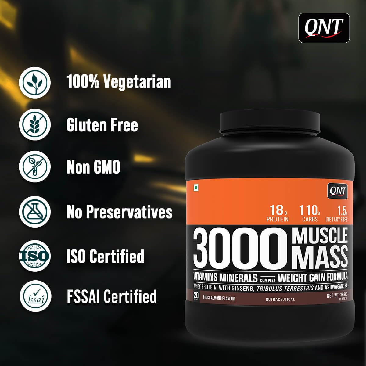 Qnt 3000 Muscle Mass 908g