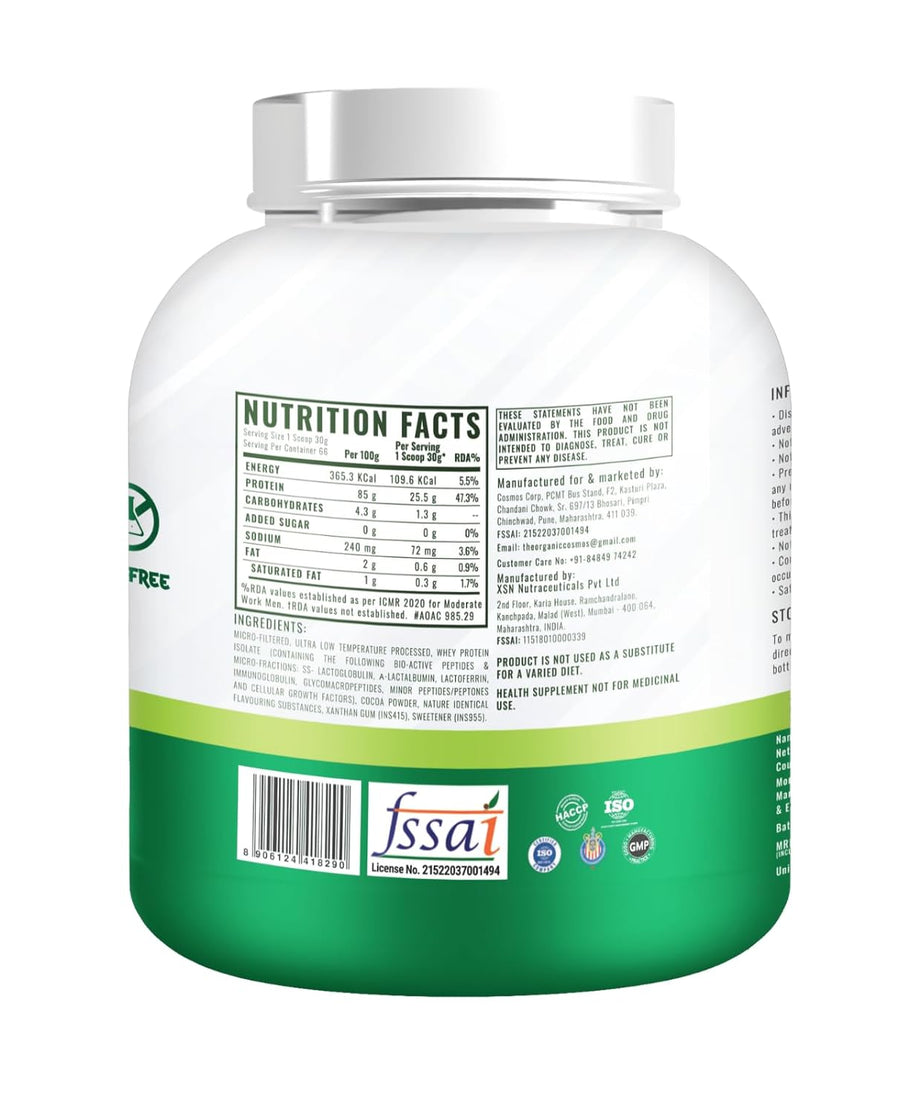The Organic Cosmos Essential 100% Whey Isolate 2kg