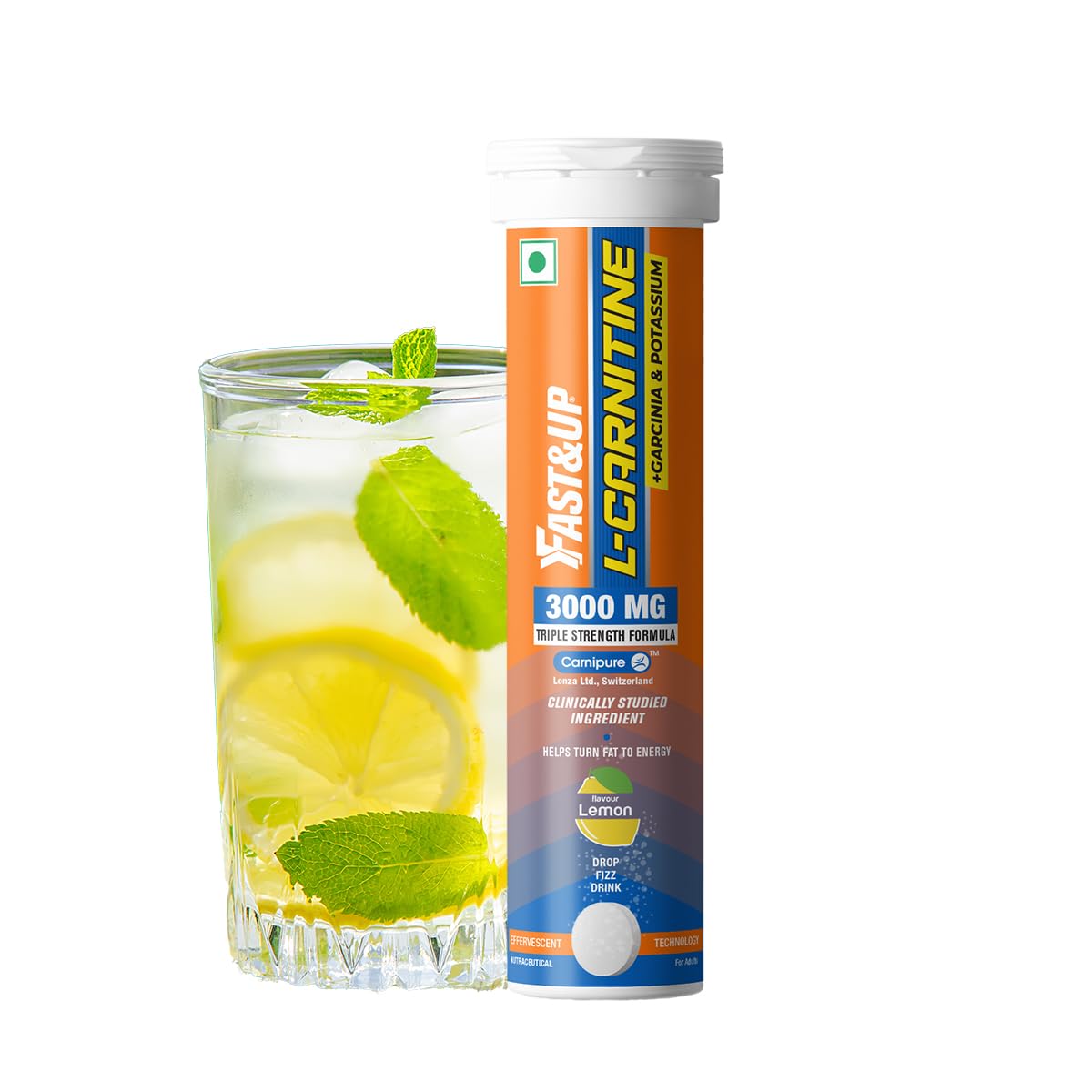 Fast&Up L-Carnitine 3000mg 10 Effervescent Tablets