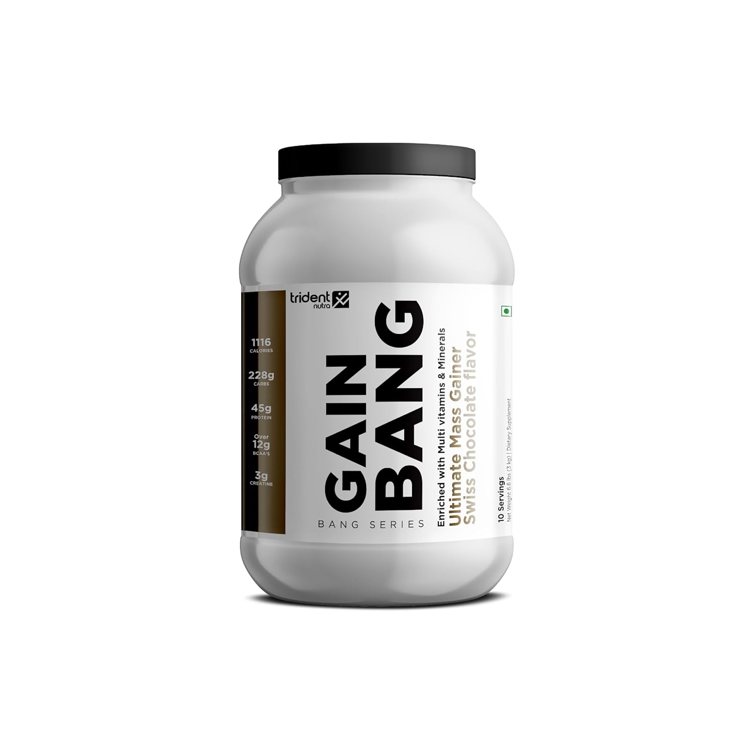 Trident Nutra Gain Bang Ultimate Mass gainer Swiss 3kg