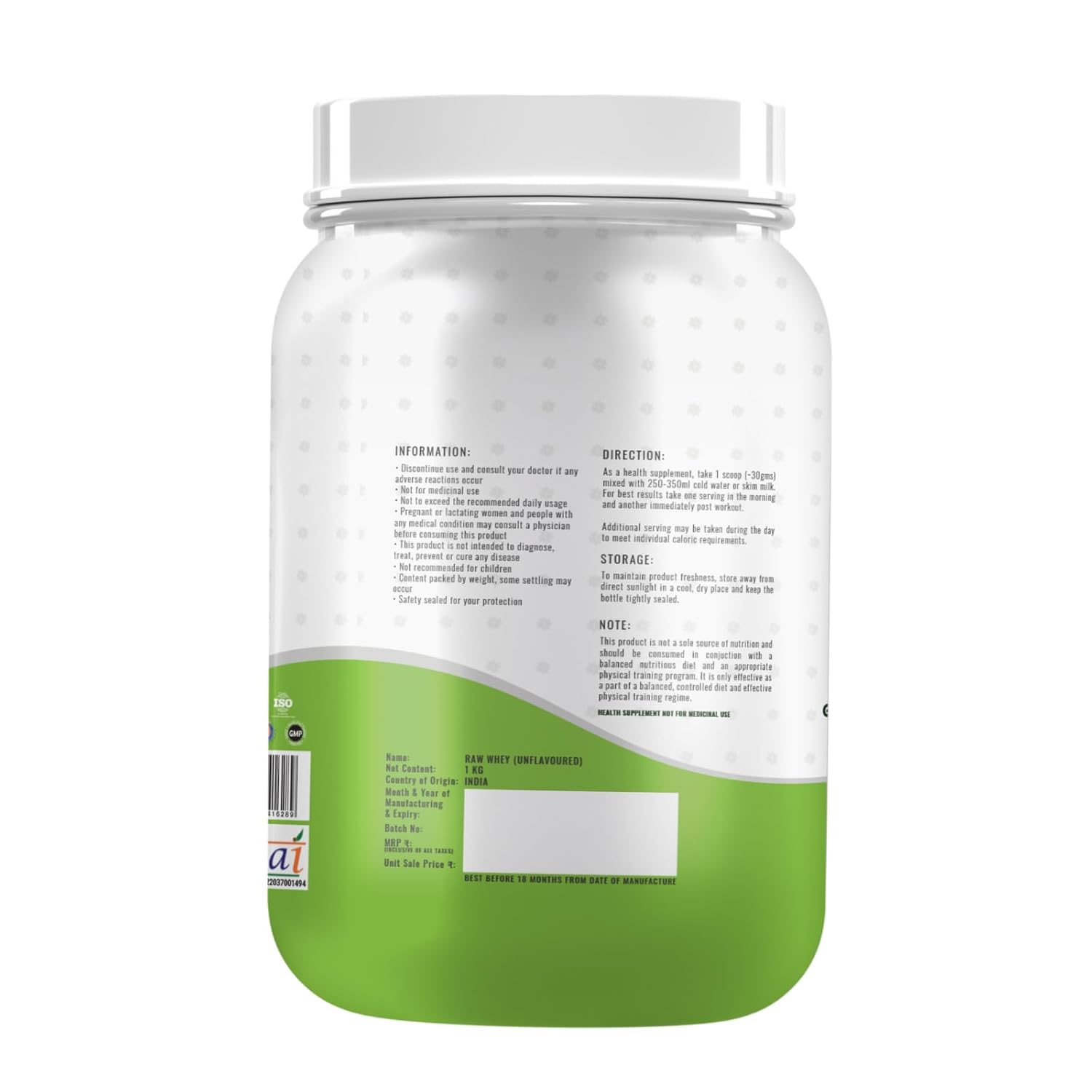 The Organic Cosmos Raw Whey 1kg
