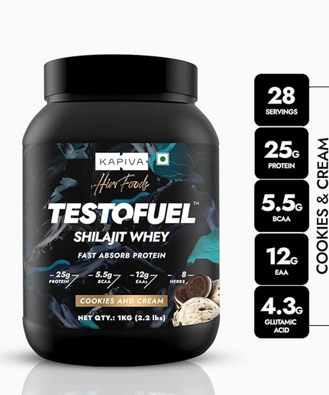 Kapiva Testofuel shilajit whey 1kg