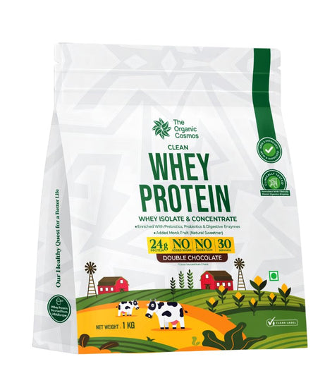 The Organic Cosmos Clean Whey Protein Isolate & Concentrate Double 1kg