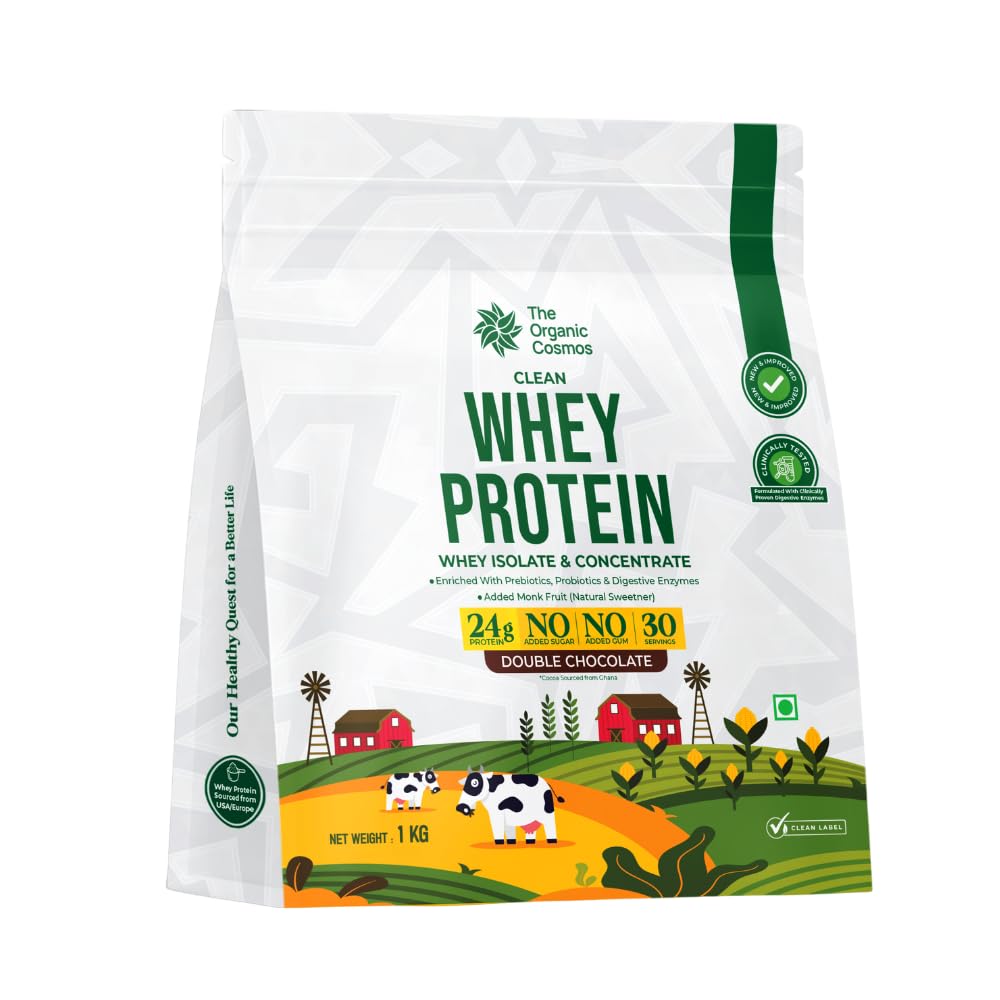 The Organic Cosmos Clean Whey Protein Isolate & Concentrate Double 1kg