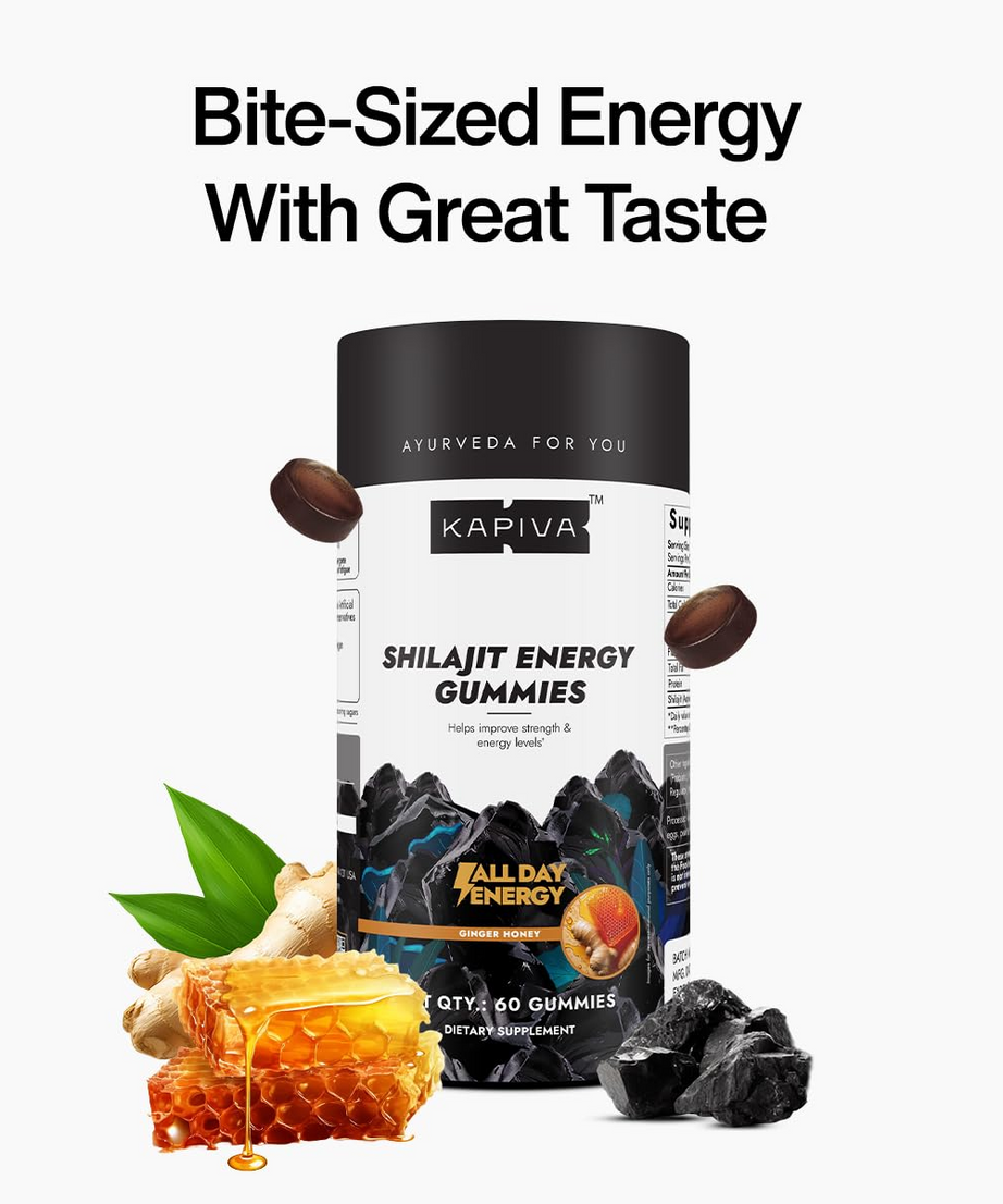 Kapiva Shilajit Energy Gummies 60gummies