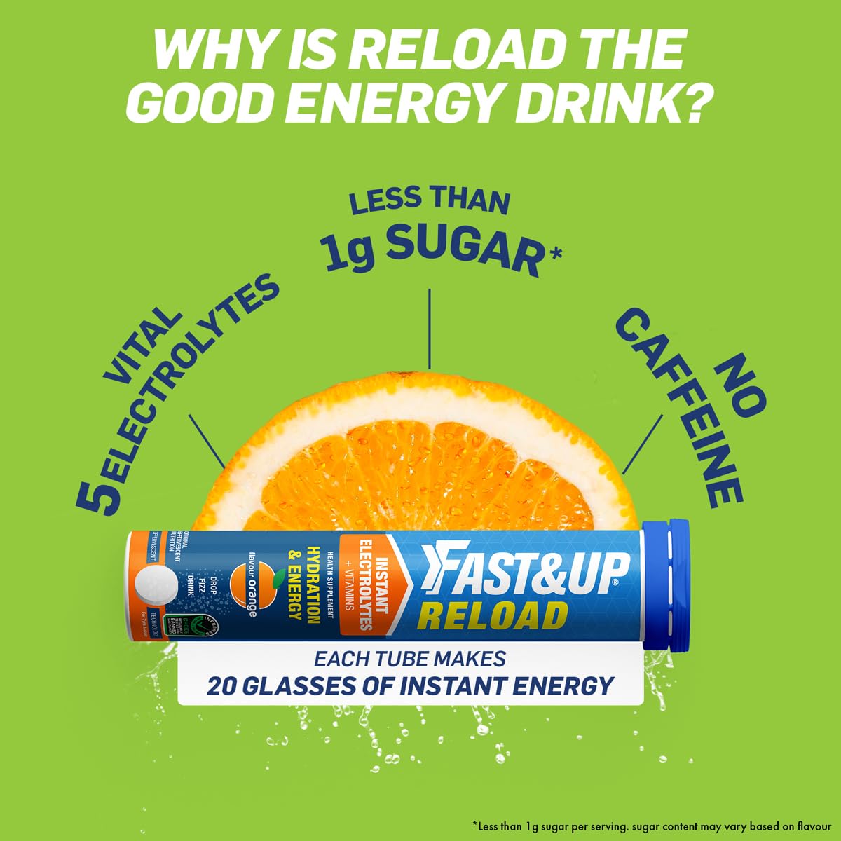 Fast&Up Reload Instant Electrolytes 20 Effervescent Tablets