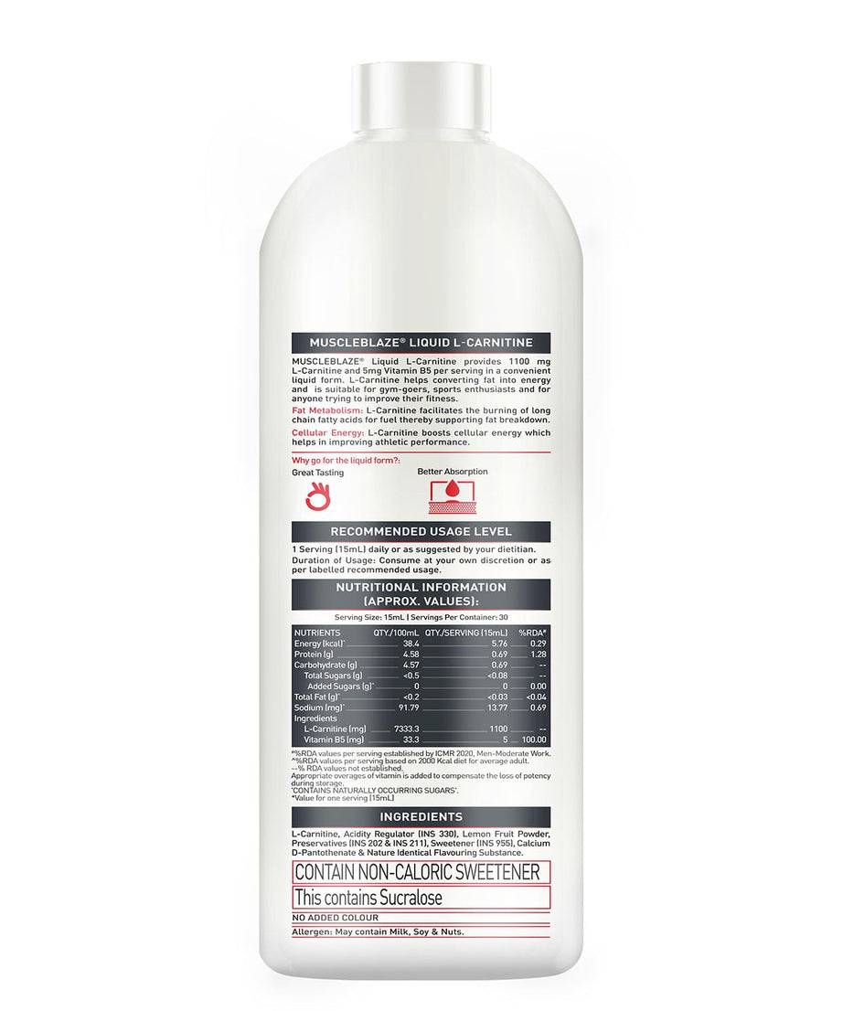 MuscleBlaze L-Carnitine 1100 Mg 450ml