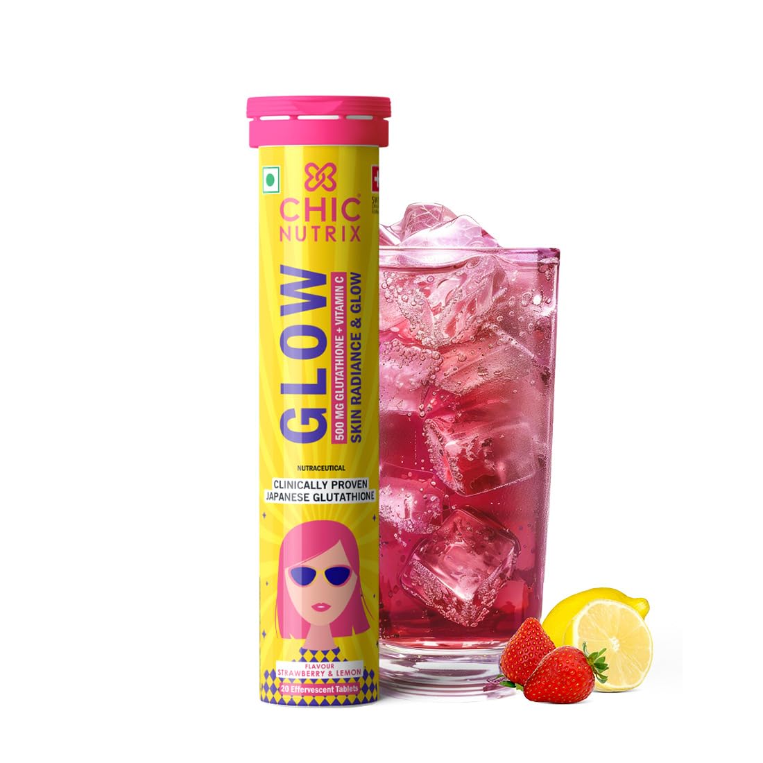 Fast&Up Chic Nutrix Glow Glutathione+Vit.C 20 Effervescent Tablets
