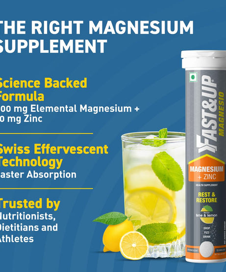 Fast&Up Magnesio Magnesium+zinc 20 Effervescent Tablets