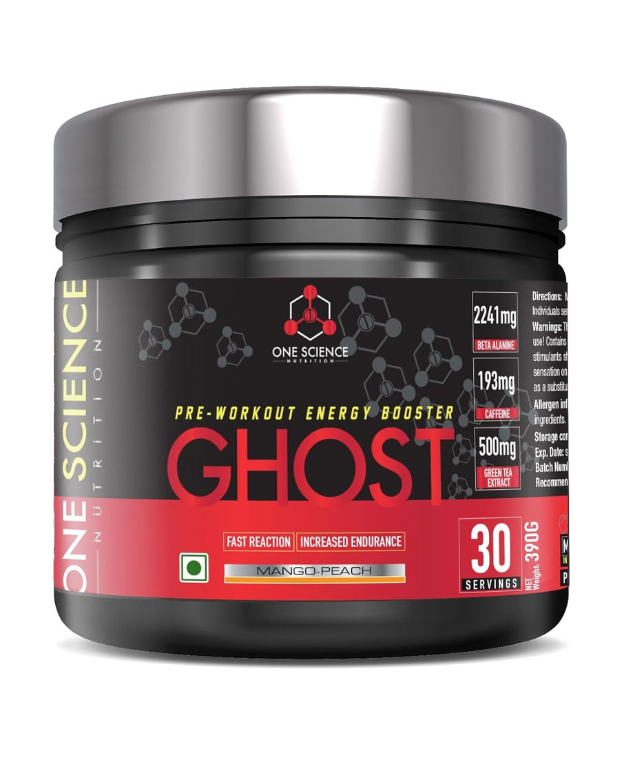 One Science Nutrition Pre-Workout Energy Booster Ghost Mango- 390g