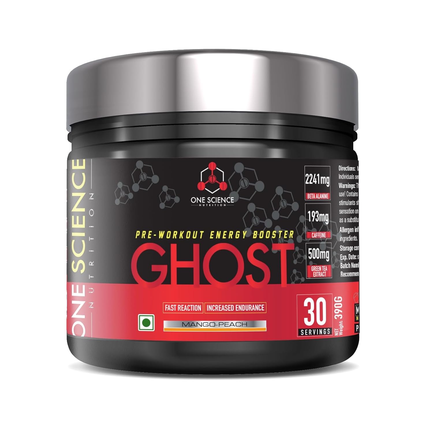 One Science Nutrition Pre-Workout Energy Booster Ghost Mango- 390g