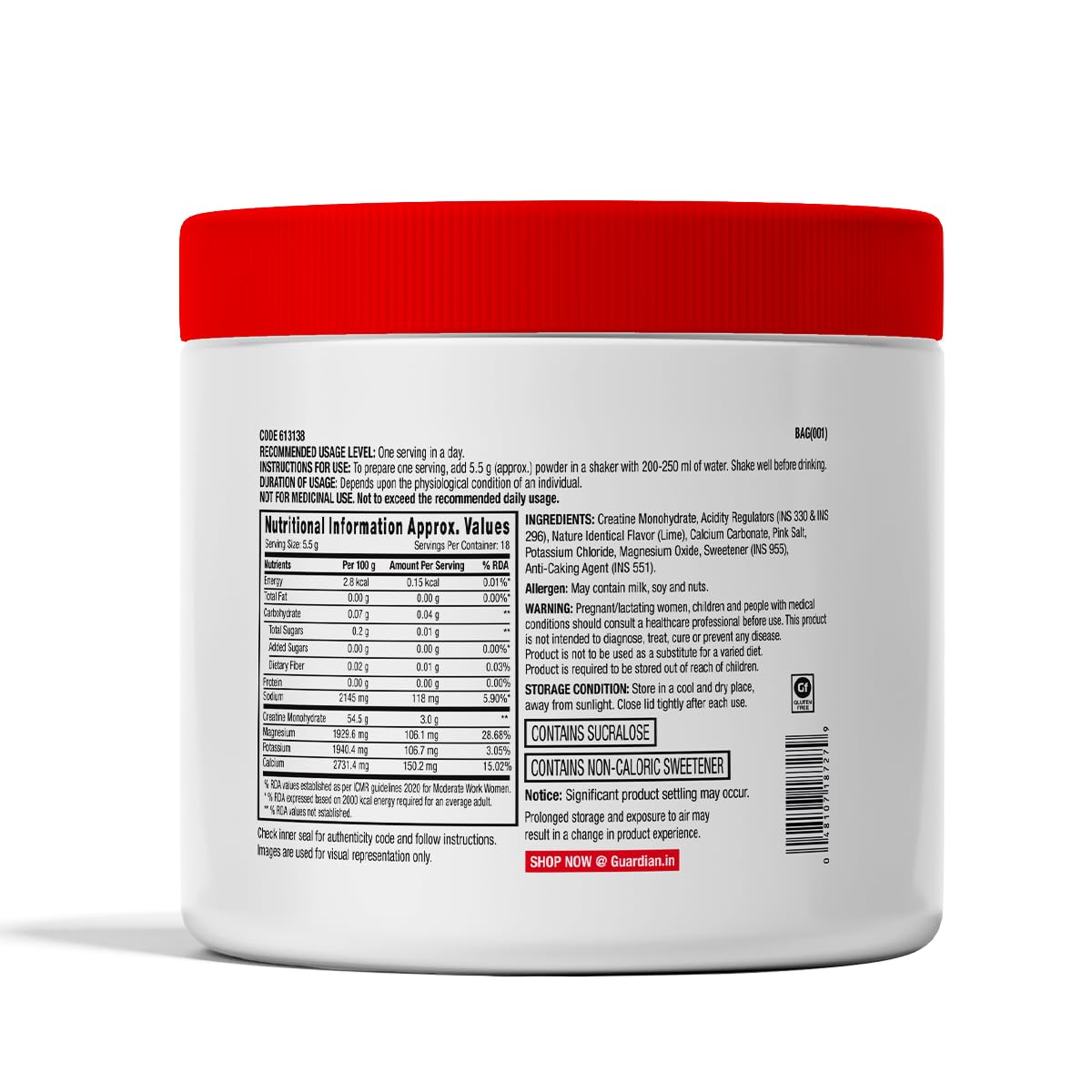 GNC creatine + Electrolytes 100g