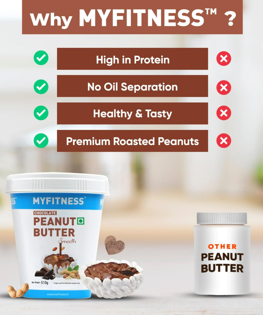 My Fitness Chocolate Peanut Butter Smooth 510g