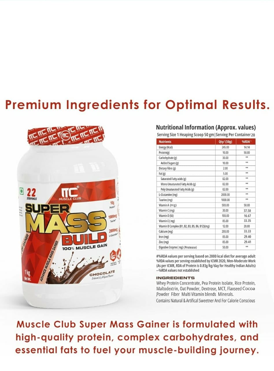 Muscle Club Super Mass Build 1kg