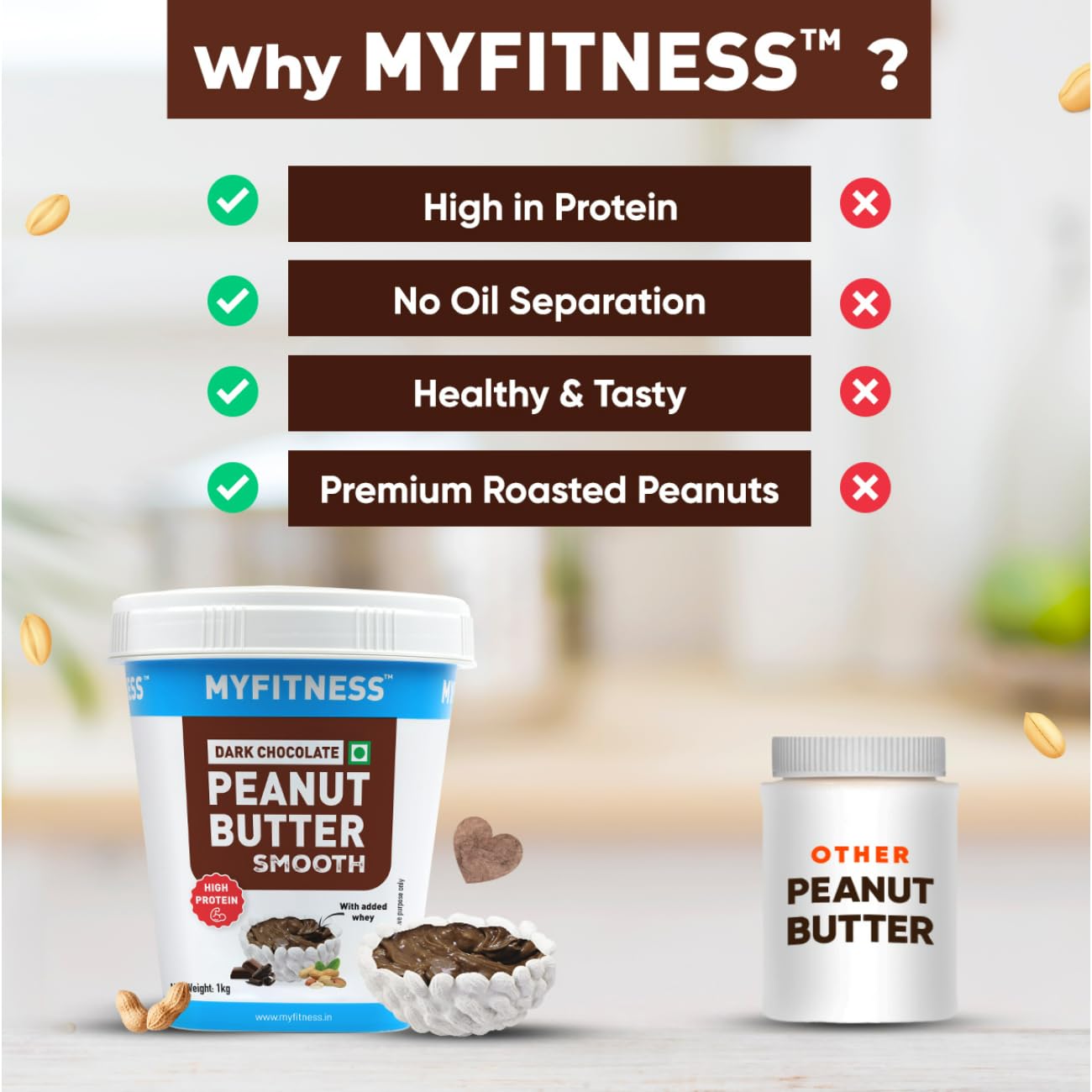 My Fitness Dark Chocolate Peanult Butter Smooth 1kg