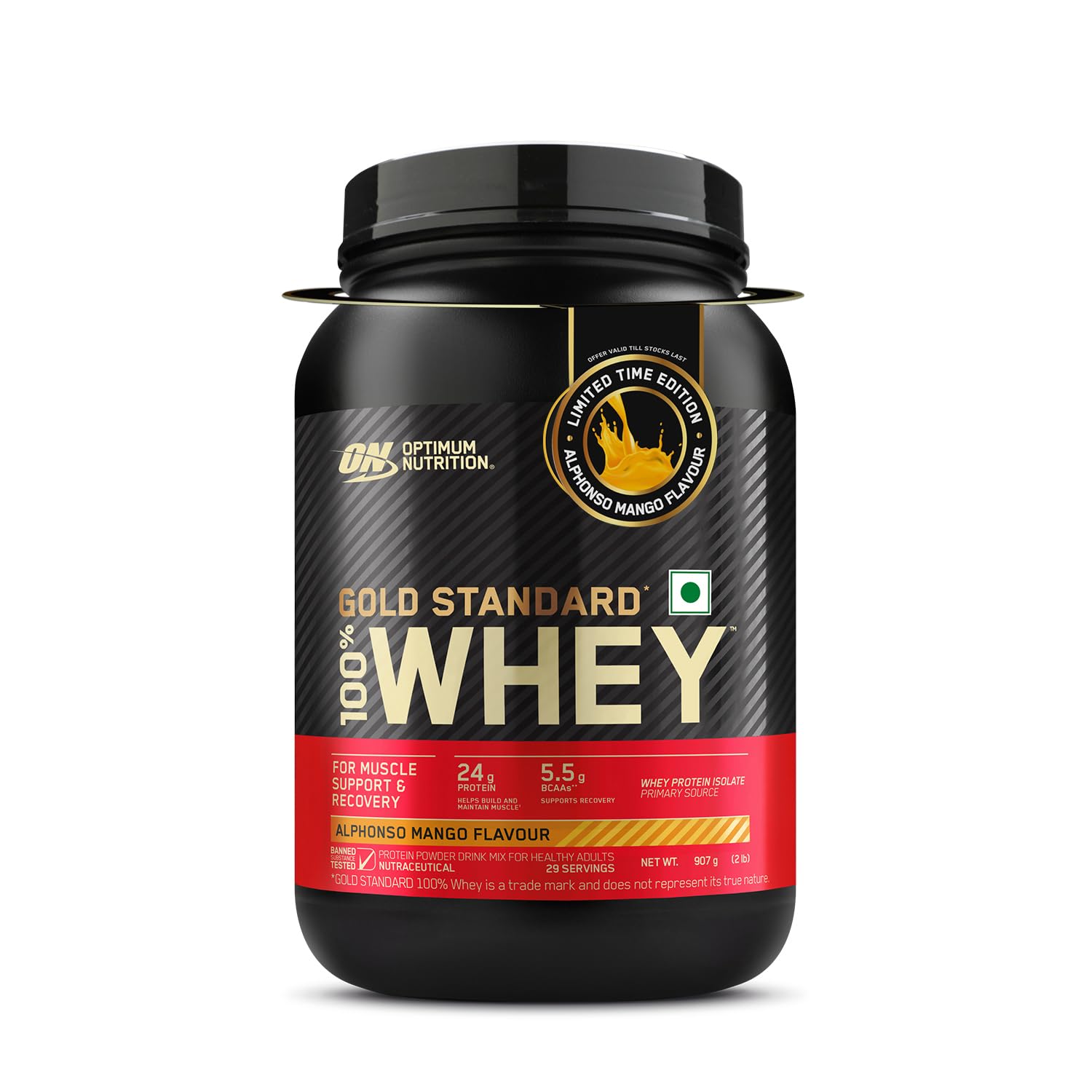 Optimum Nutrition Gold Standard 100% Whey Alphonso Mango Flavour 907g